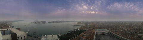 Framed Aerial view of a cityscape, Venice, Veneto, Italy Print