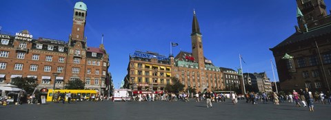 Framed City Hall Square, Copenhagen, Denmark Print