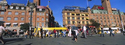 Framed Low Angle View Of Buildings In A City, City Hall Square, Copenhagen, Denmark Print