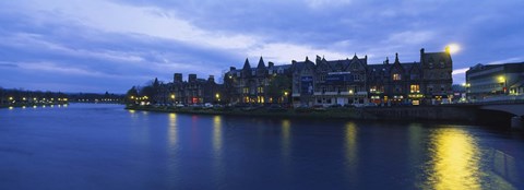 Framed Buildings On The Waterfront, Inverness, Highlands, Scotland, United Kingdom Print