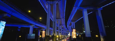 Framed Low Angle View Of An Overpasses, Shanghai, China Print