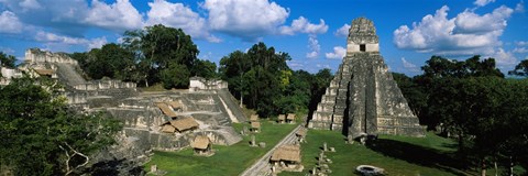 Framed Ruins Of An Old Temple, Tikal, Guatemala Print