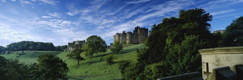 Framed Castle On A Landscape, Alnwick Castle, Northumberland, England, United Kingdom Print