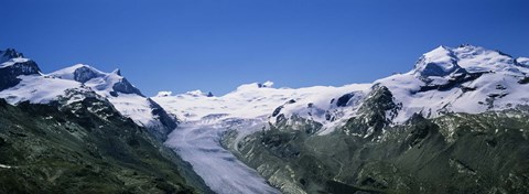 Framed Snow Covered Mountain Range Matterhorn, Switzerland Print