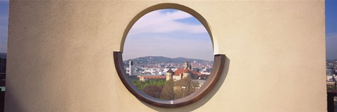 Framed View of a city through an observation point, Stuttgart, Germany Print