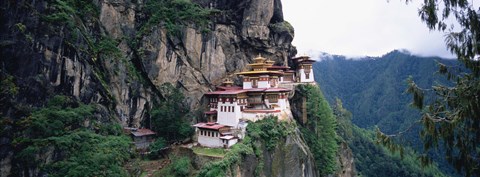 Framed Monastery On A Cliff, Taktshang Monastery, Paro, Bhutan Print