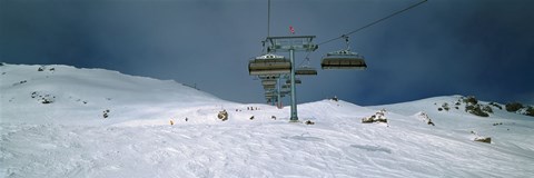 Framed Lech ski area, Austria Print