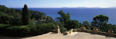 Framed Observation Point At The Sea Shore, Provence, France Print