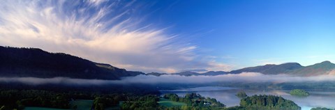Framed Lake Surrounded By Mountains, Derwent Water, Lake District, Cumbria, England, United Kingdom Print