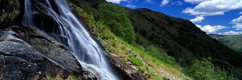 Framed Water Flowing Over Rocks, Sourmilk Gill, Borrowdale, English Lake District, Cumbria, England, United Kingdom Print