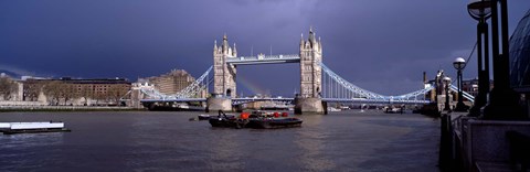 Framed Bridge Over A River, Tower Bridge, London, England, United Kingdom Print