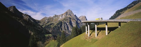 Framed Mountain Pass Bridge, Austria Print