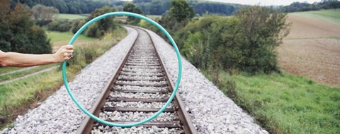 Framed Close-up of a woman&#39;s hand holding a plastic hoop, Germany Print