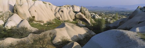 Framed Rock formations on a hill, Turkey Print