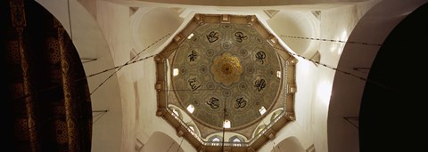 Framed Low angle view of ceiling in a mosque, Umayyad Mosque, Damascus, Syria Print