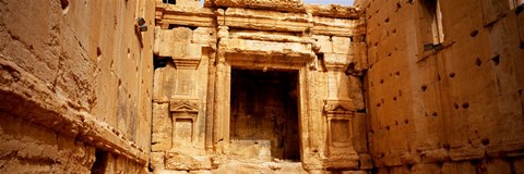 Framed Interiors of Cella the hollies part of a temple, Palmyra, Syria Print