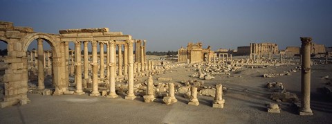 Framed Old ruins of a temple, Temple Of Bel, Palmyra, Syria Print