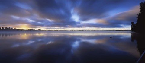 Framed Panoramic view of a river, Vuoksi River, Imatra, Finland Print
