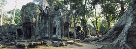Framed Old ruins of a building, Angkor Wat, Cambodia Print