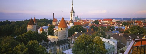 Framed High angle view of a city, Tallinn, Estonia Print