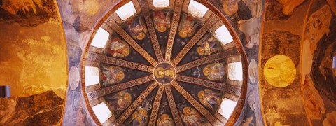 Framed Frescos in a church, Kariye Museum, Holy Savior in Chora Church, Istanbul, Turkey Print
