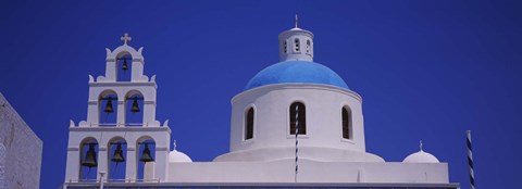 Framed High section view of a church, Oia, Santorini, Greece Print