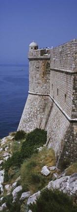 Framed Fortress of St Petar as seen from city wall, Dubrovnik, Croatia Print