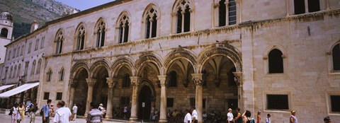 Framed Group of people in front of a palace, Rector's Palace, Dubrovnik, Croatia Print