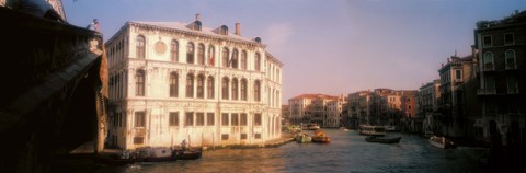 Framed Sun lit buildings, Grand Canal, Venice, Italy Print