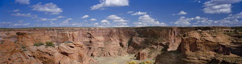 Framed Rock formations on a landscape, South Rim, Canyon De Chelly, Arizona, USA Print