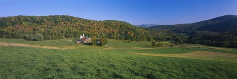 Framed Farmhouse in Field, Vermont Print