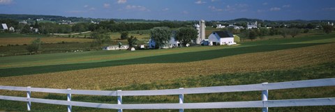 Framed Amish Farms, Pennsylvania Print