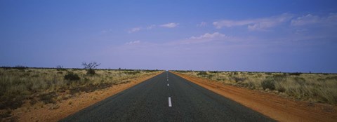 Framed Road passing through a landscape, Outback Highway, Australia Print