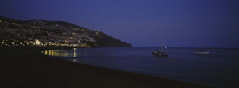 Framed Sailboats in the sea, Funchal, Madeira, Portugal Print