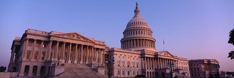 Framed Low angle view of a government building, Capitol Building, Washington DC, USA Print