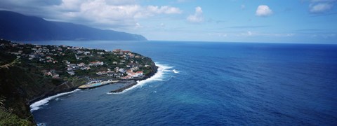 Framed High angle view of an island, Ponta Delgada, Madeira, Portugal Print