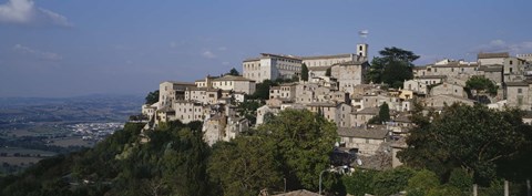 Framed Houses on the top of a hill, Todi, Perugia, Umbria, Italy Print