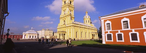 Framed Low angle view of a cathedral, Peter and Paul Cathedral, Peter and Paul Fortress, St. Petersburg, Russia Print