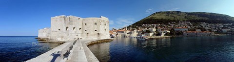 Framed Ruins of a building, Fort St. Jean, Adriatic Sea, Dubrovnik, Croatia Print