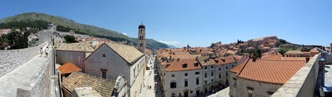 Framed High angle view of buildings, Minceta Tower, Dubrovnik, Croatia Print