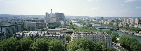 Framed High angle view of a cityscape viewed from the Eiffel Tower, Paris, France Print