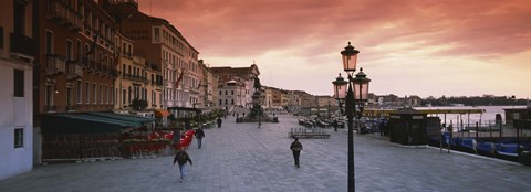Framed Buildings in a city, Riva Degli Schiavoni, Venice, Italy Print