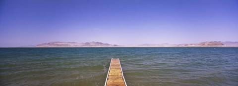 Framed Pier on a lake, Pyramid Lake, Nevada, USA Print