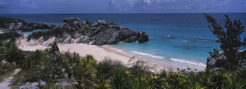 Framed High angle view of a beach, Bermuda Print