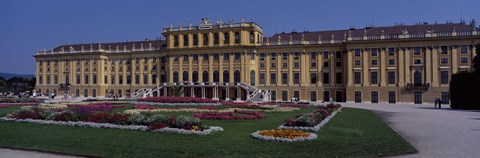 Framed Formal garden in front of a palace, Schonbrunn Palace Garden, Schonbrunn Palace, Vienna, Austria Print