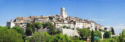 Framed Low angle view of a walled city, Saint Paul De Vence, Provence-Alpes-Cote d&#39;Azur, France Print