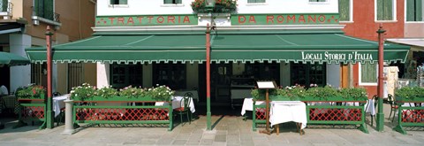 Framed Facade of a restaurant, Burano, Venice, Veneto, Italy Print