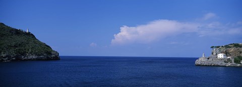 Framed Island in the sea, Majorca, Spain Print