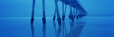 Framed Low angle view of a pier, Hermosa Beach Pier, Hermosa Beach, California, USA Print