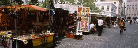 Framed Flea market at a roadside, Greenmarket Square, Cape Town, Western Cape Province, Republic of South Africa Print